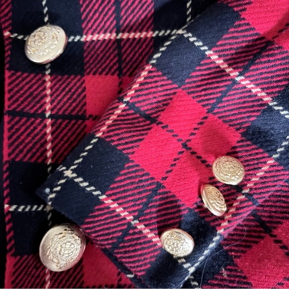 Vintage Pendleton Women's Red Plaid Wool Blazer - Picture 5 of 9